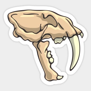 Smilodon Illustration - Saber-Toothed Cat Sticker